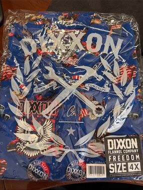 DIXXON Blue Graphic Men’s Shirt - Freedom Design